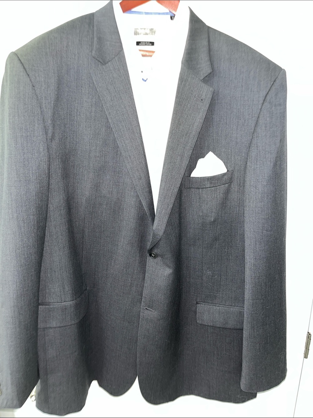 Joseph Abboud Men's Gray Two-Button Notch Lapel Blazer VGUC